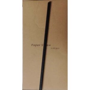 Papiertrinkhalme Schwarz 250 Stück 20 cm