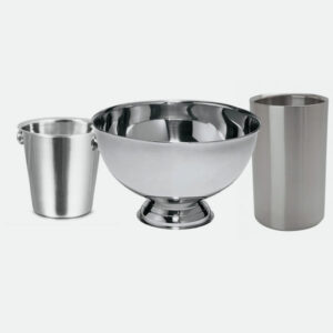 Weinkühler und Champagnerschalen