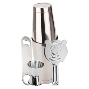 Boston Shaker Set aus Edelstahl