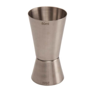 Jigger 25/50 ml aus gebürstetem Edelstahl