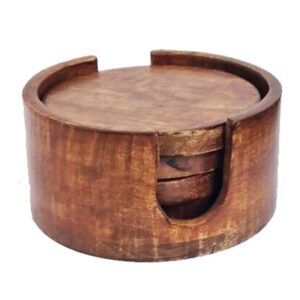 Untersetzer aus Holz mit Halterung