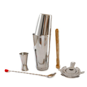 Cocktail-Set aus Edelstahl, 6-teilig