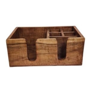 Barcaddy aus dunklem Holz