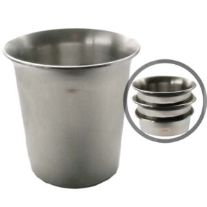 Stapelbarer Edelstahl-Messbecher 4 cl