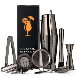 Schwarzes Boston Shaker Set, 11-teilig