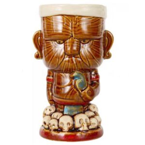 Tiki-Schädel Becher 49 cl Braun