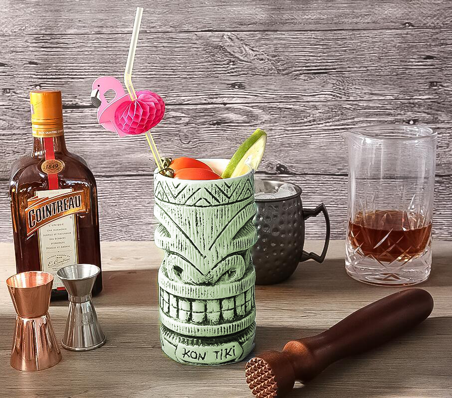 Tiki-Becher Kon Grün 43 cl – Bild 2