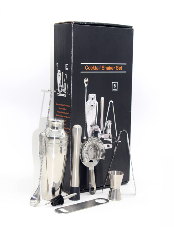 Edelstahl-Barset Cocktailshaker – 8-teilig